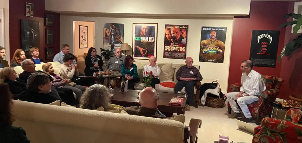 ATS Washington, D.C. members at an event in a living room | Donate to Support the Technion University | American Technion Society | How to Support Israel