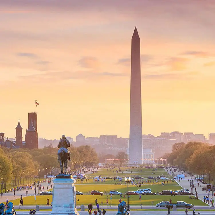 Washington Monument in Washington, D.C. at sunset | Donate to Support the Technion University | American Technion Society | How to Support Israel