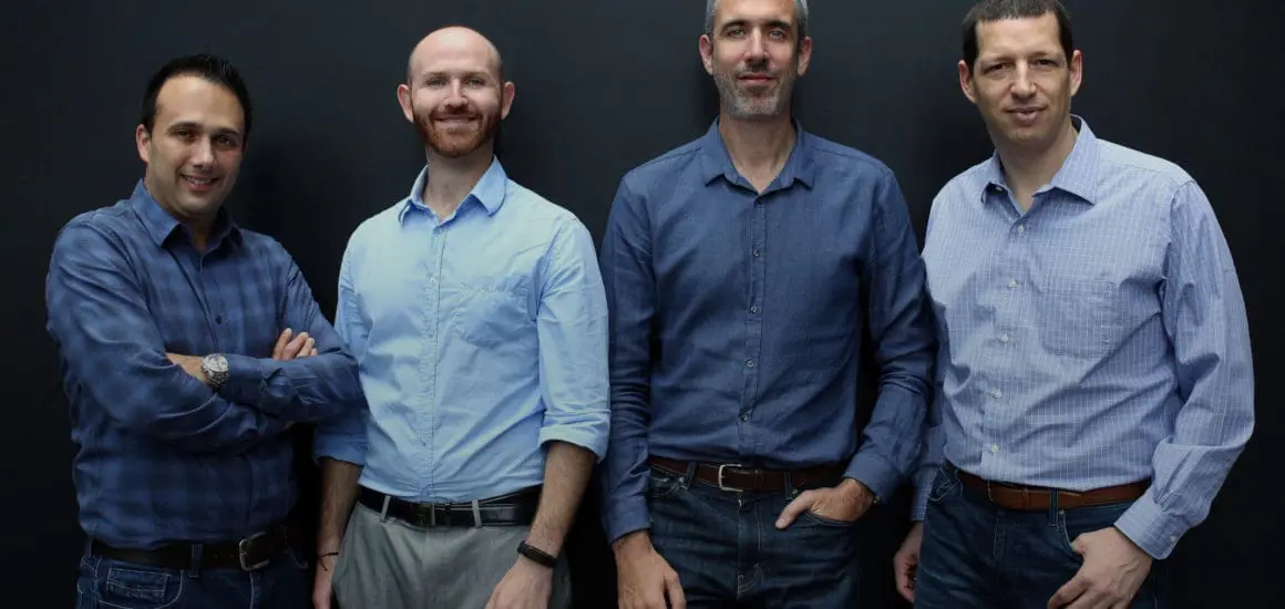 (L to R): Shady Hassan, Daniel Aronovich, managing director at aMoon Roy Wiesner, and Tal Wenderow