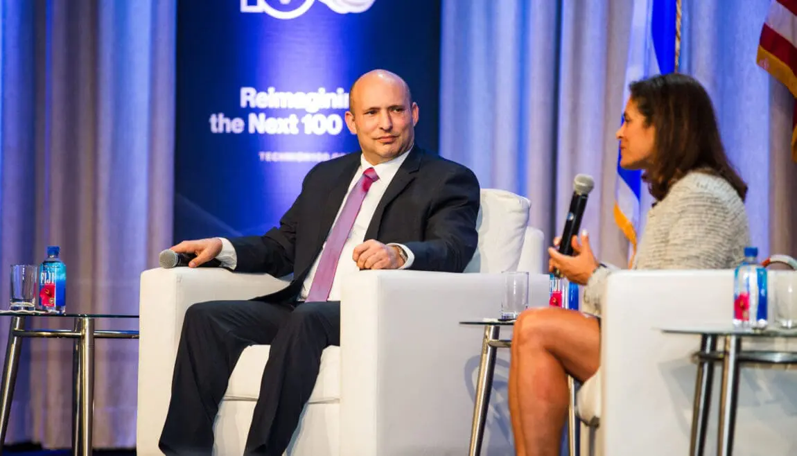 Naftali Bennett and Dr. Fariba Ghodsian '82, BOD and local board member (Los Angeles) in Los Angeles
