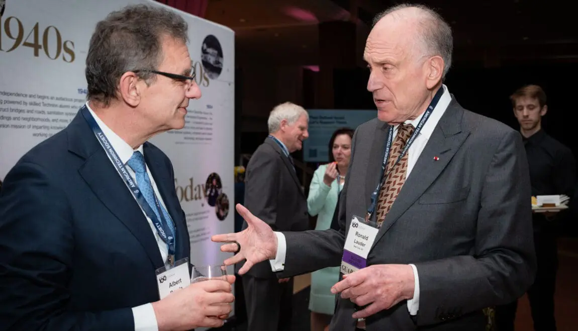 events Pfizer CEO Albert Bourla and Ronald Lauder at Temple Emanu-El in New York City.