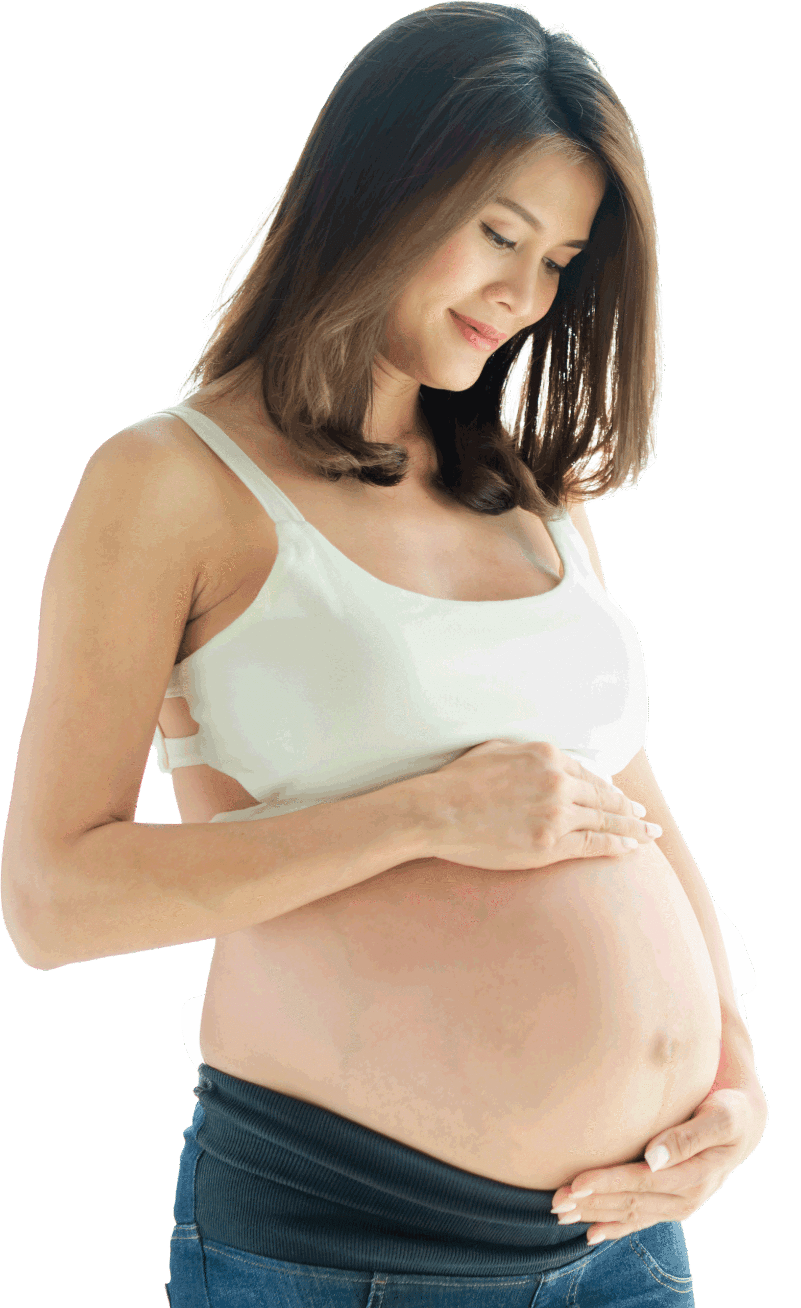 monitoring | pregnant woman holding her stomach