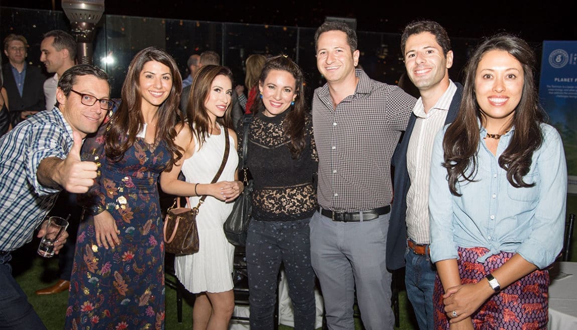 Technion supporters at an American Technion Society "Innovators" event on a rooftop in Los Angeles.