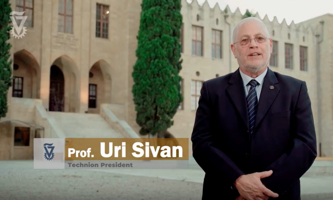Video still of Technion President Uri Sivan