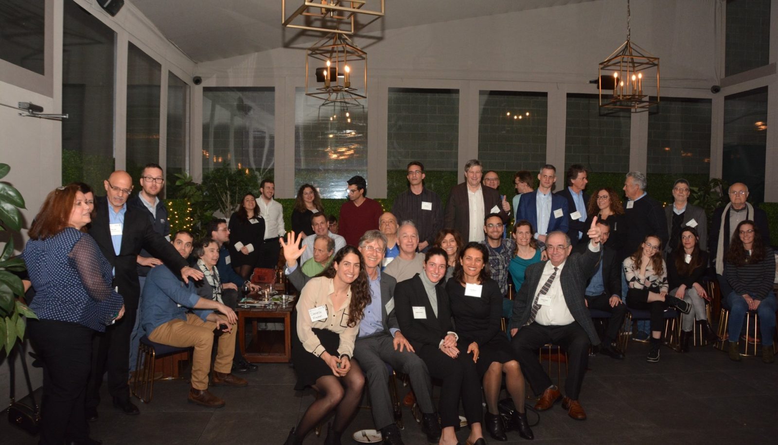Technion Alumni taking a group photo at an event in New York City.