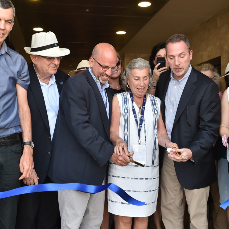 Ribbon cutting ceremony for the Taub Family Terrace at the Technion.