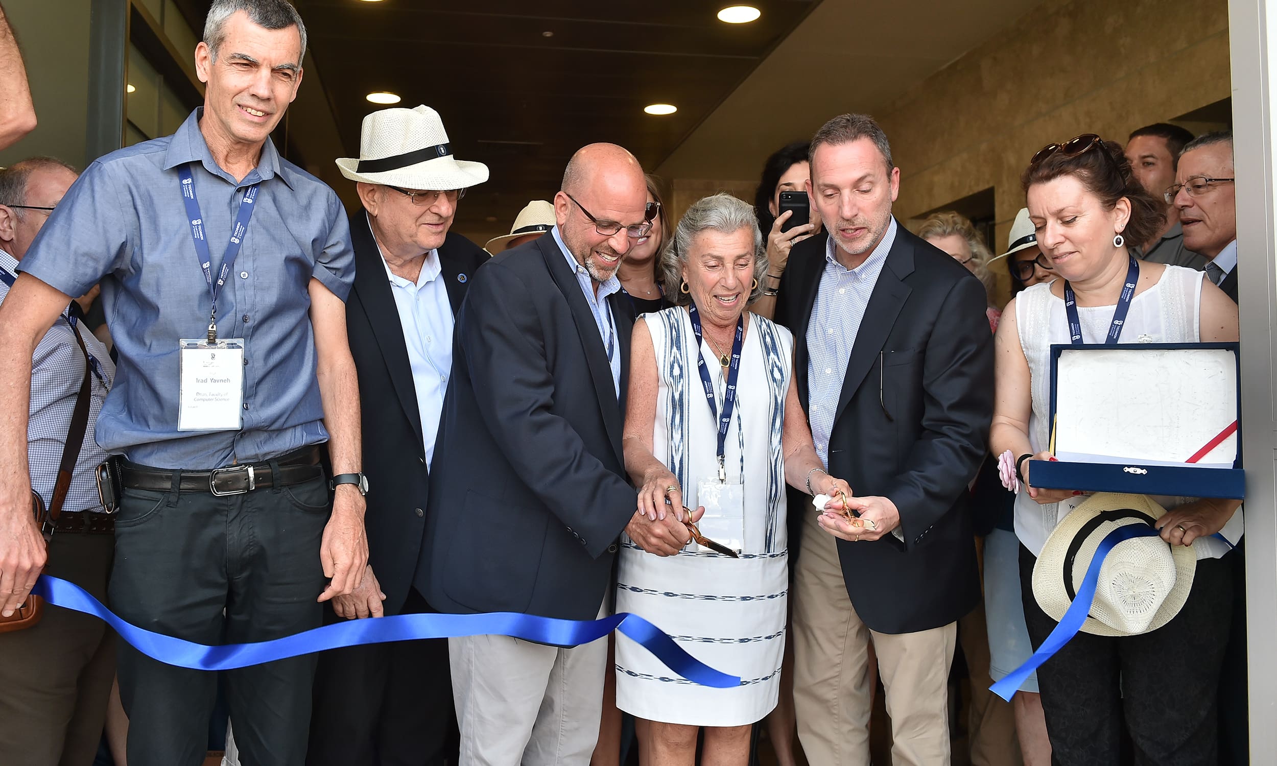 Ribbon cutting ceremony for the Taub Family Terrace at the Technion.