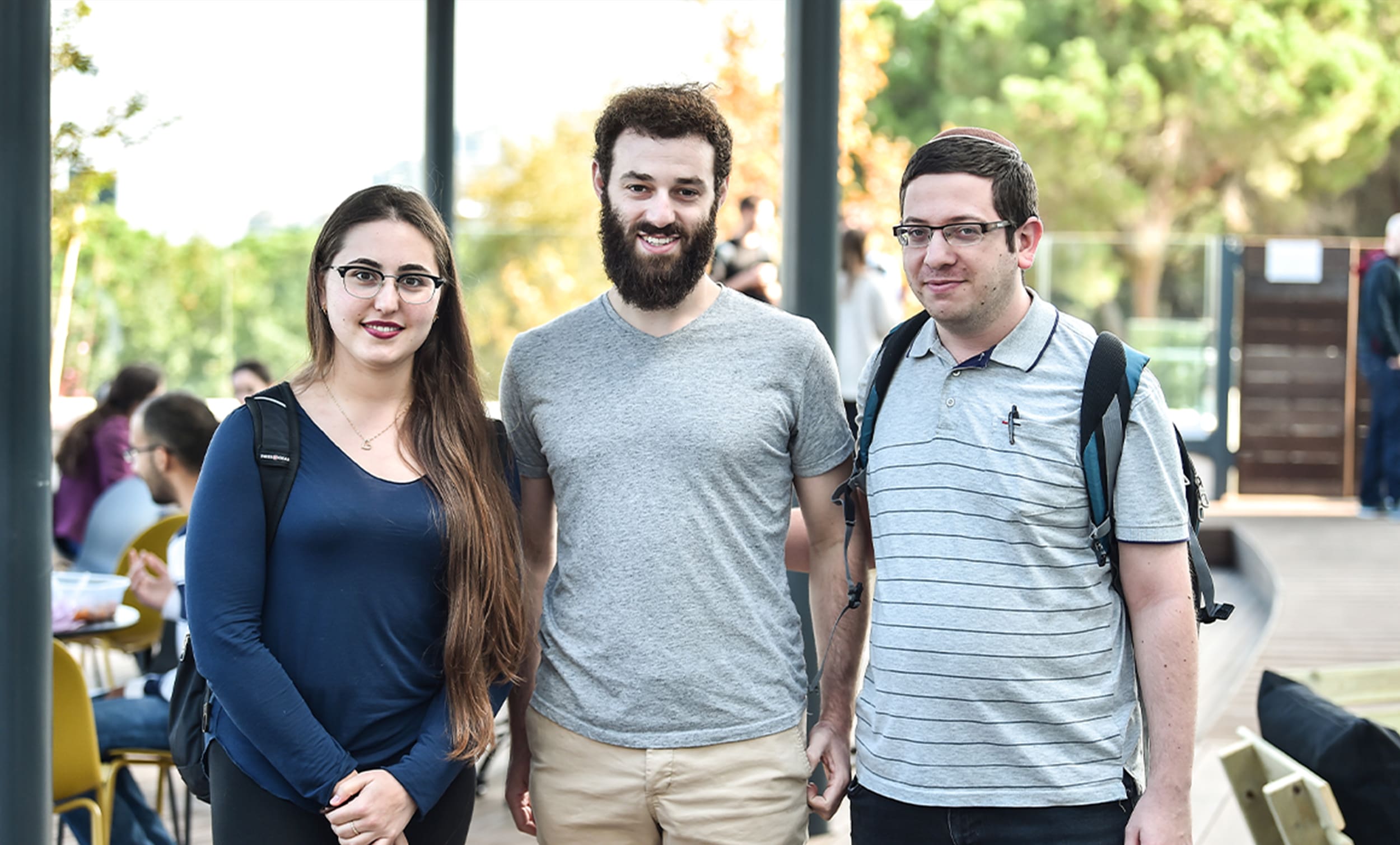 Student volunteers at the Technion on the Taub Family Terrace | Donate to Support the Technion University | How to Support Israel