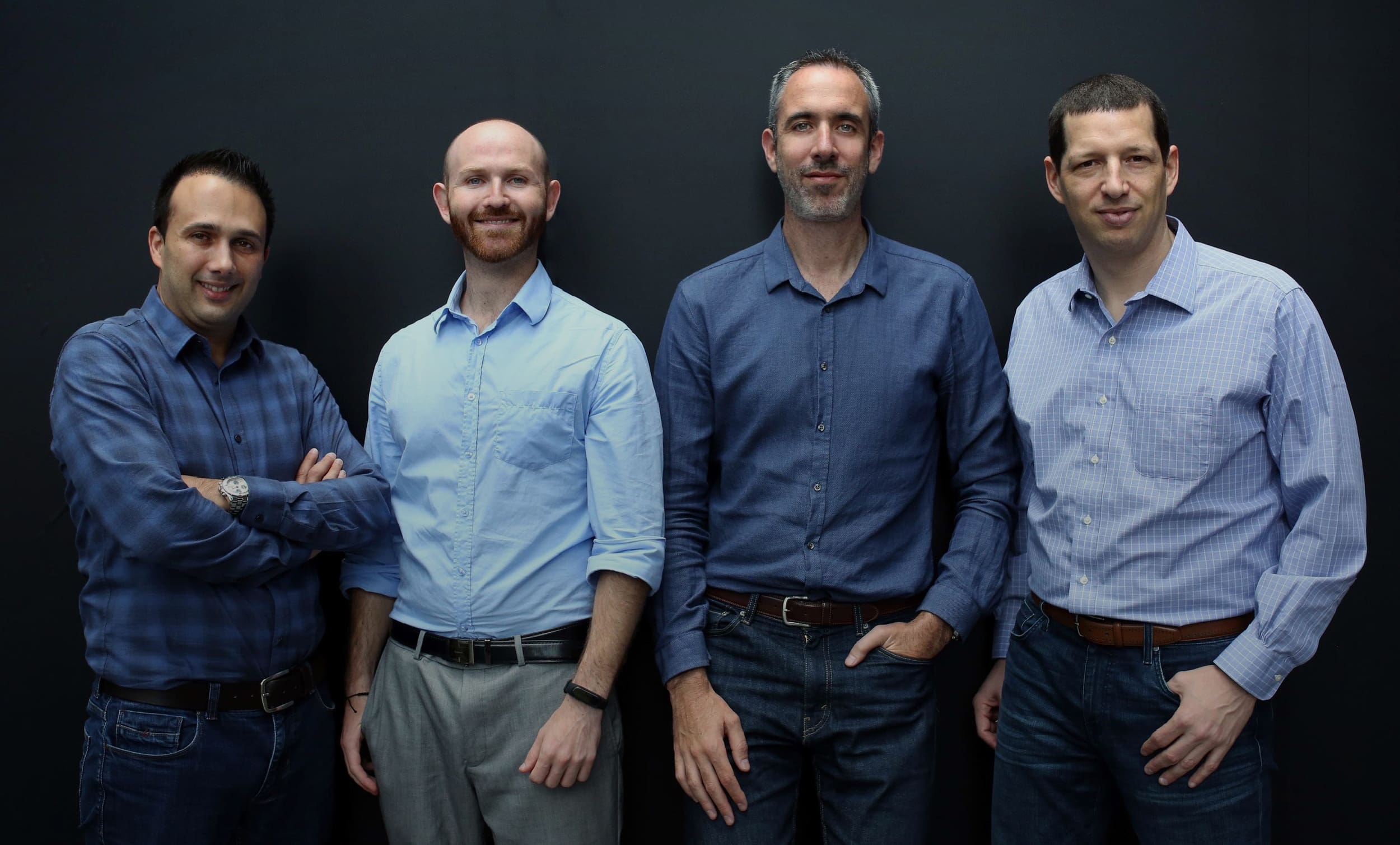 (L to R): Shady Hassan, Daniel Aronovich, managing director at aMoon Roy Wiesner, and Tal Wenderow