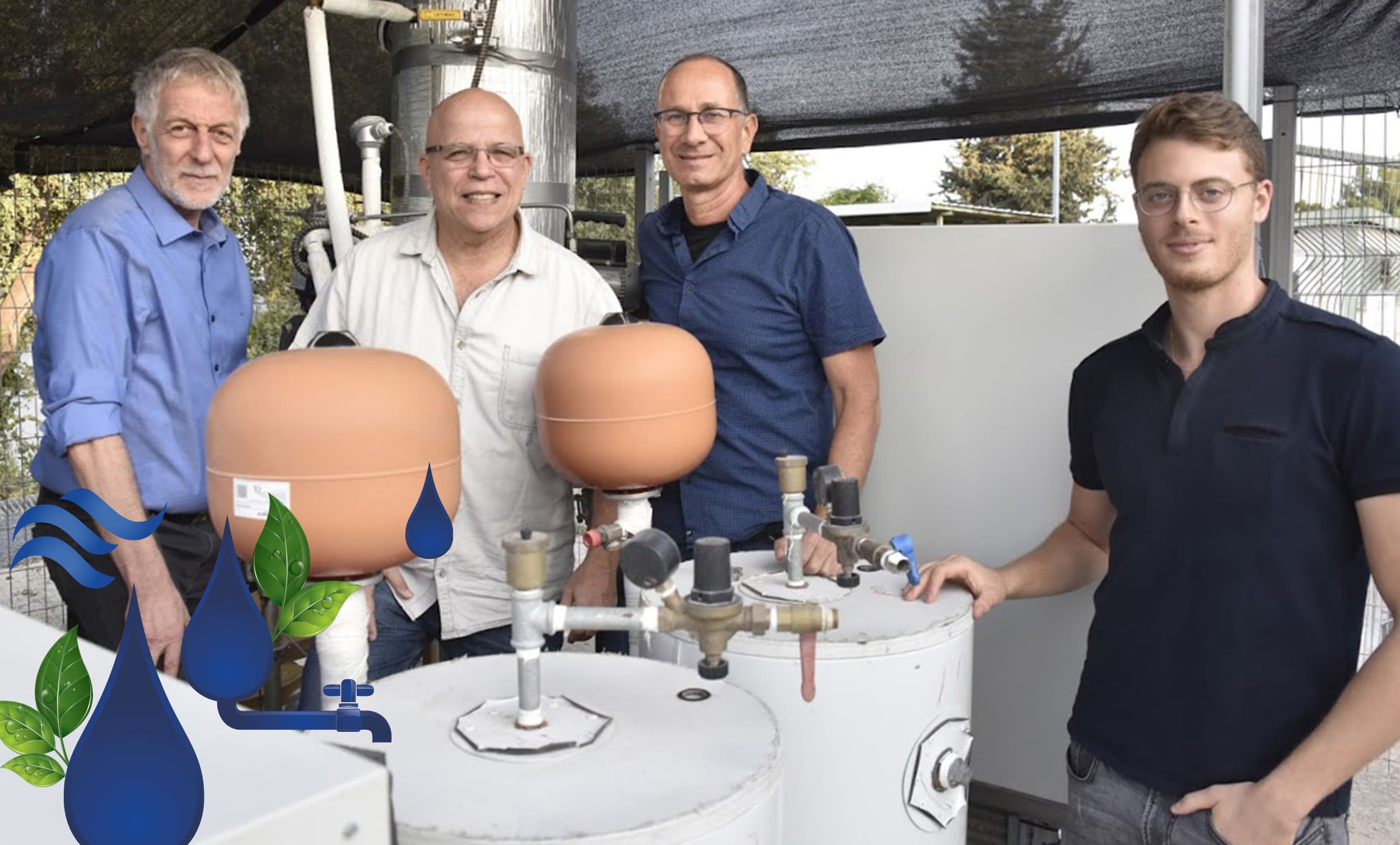 clean water researchers Prof. David Broday, Prof. Eran Friedler, Ilan Katz, and Liron Houber | Donate to Support Israel | Technion University