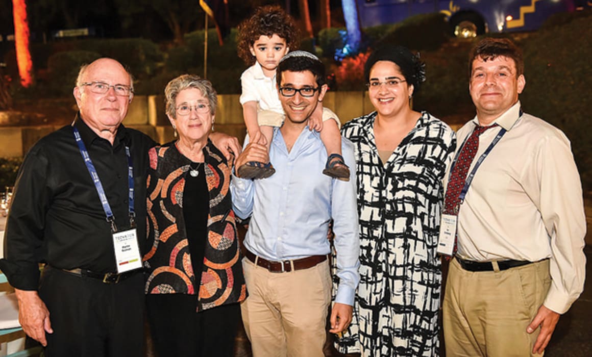 Rosman family with Nir Emuna, atidim program student, and irv elenberg in haifa | Donate to Support Israel | Technion University