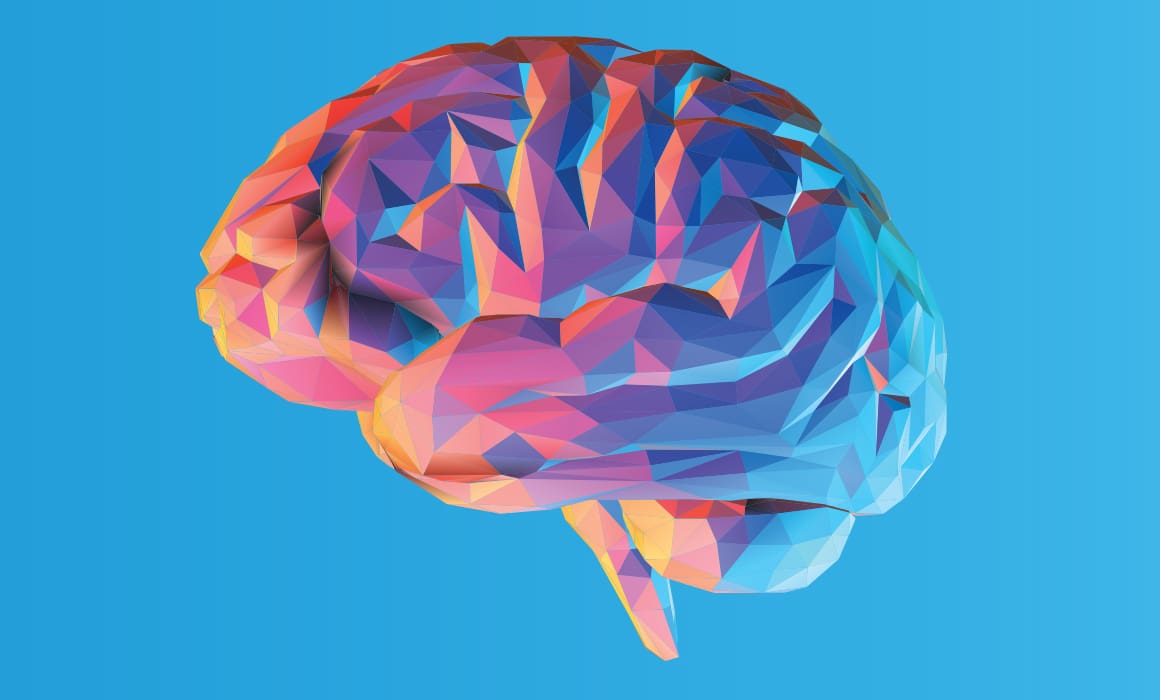 brain movement graphic with blue, orange, purple against blue background | Donate to Support Israel | Technion University