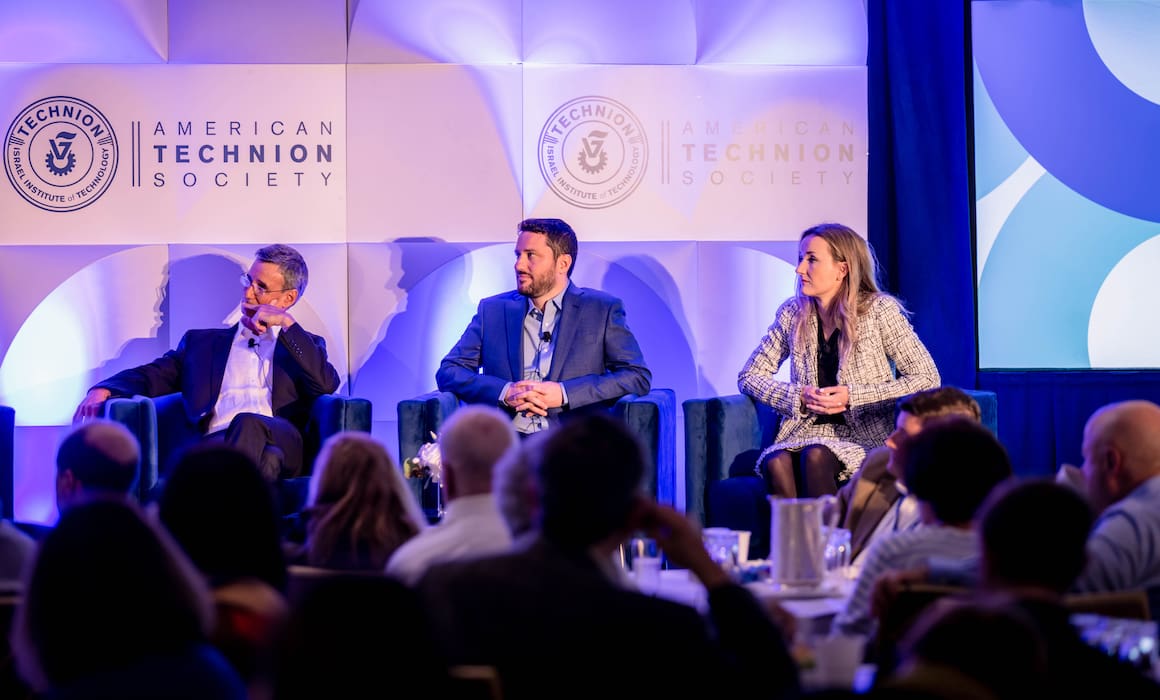 charlotte vogt, ilan marek, and ats supporters at a panel discussion on sustainability and catalysis | Technion University | How to Support Israel