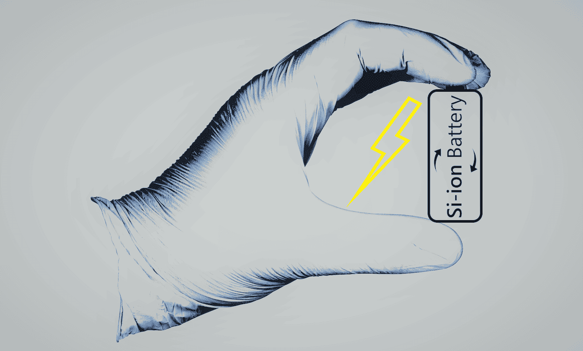 silicon battery concept with yellow power sign | Donate to Support Israel | Technion University