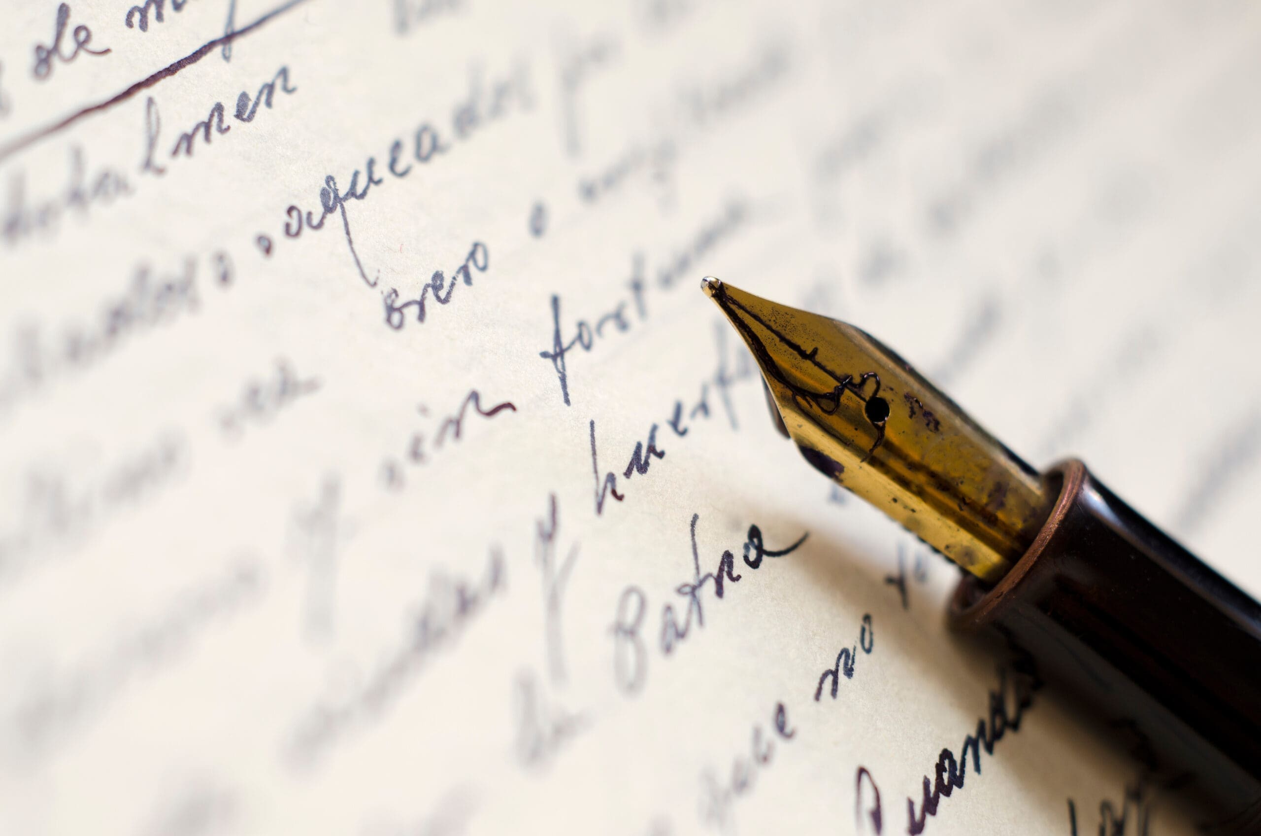 handwriting in cursive on a piece of paper with fountain pen | Donate to Support Israel | Support the Technion University