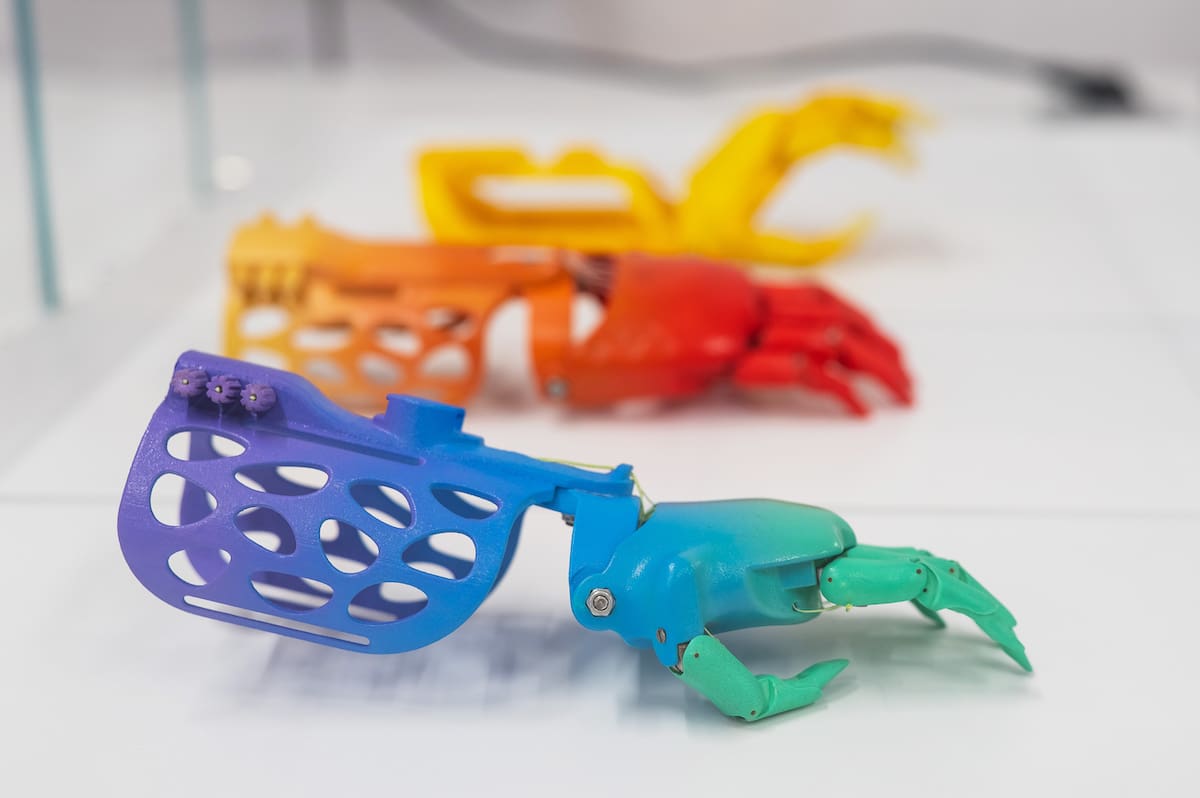3D-printed prosthetic hands on white background | Donate to Support the Technion University | Israel | American Technion Society
