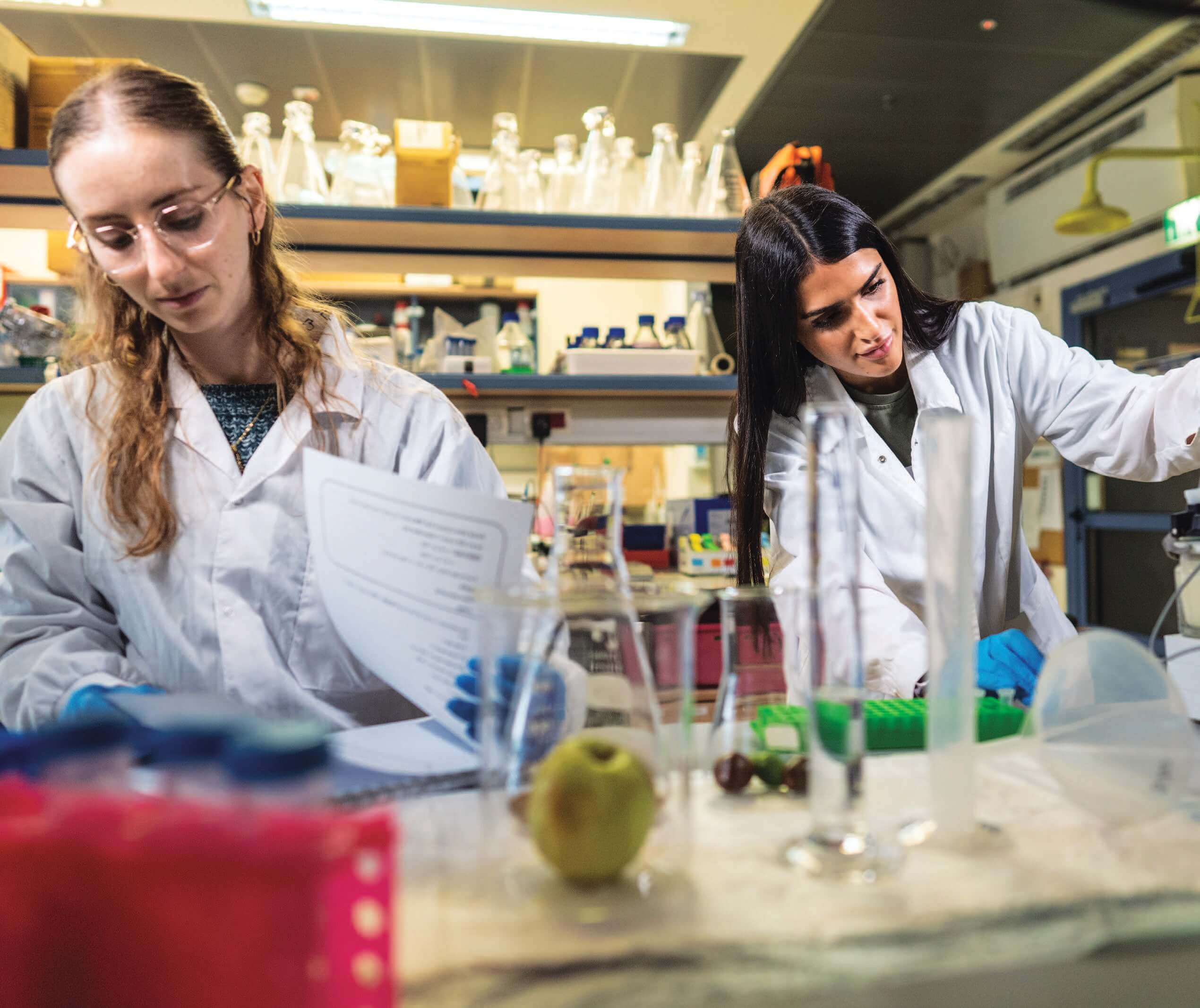technion foodtech researchers in a lab in white coats | Donate to Support Israel | Technion University