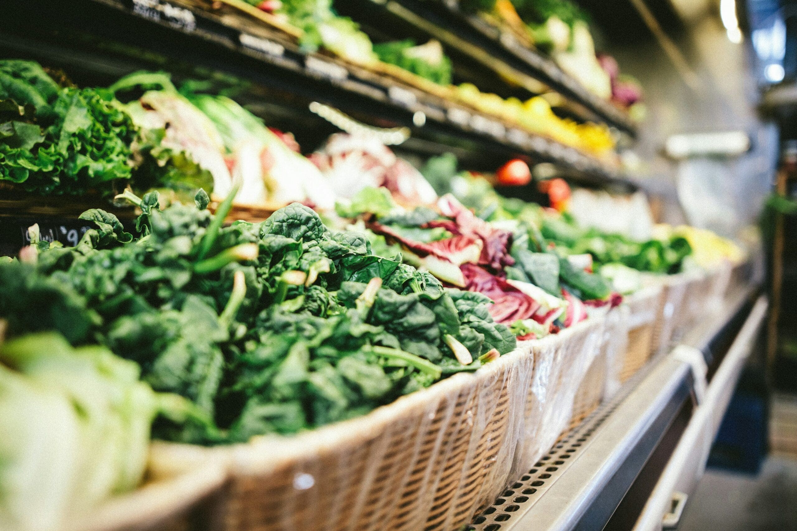 various produce in cases in a supermarket | Donate to Israel | Technion University