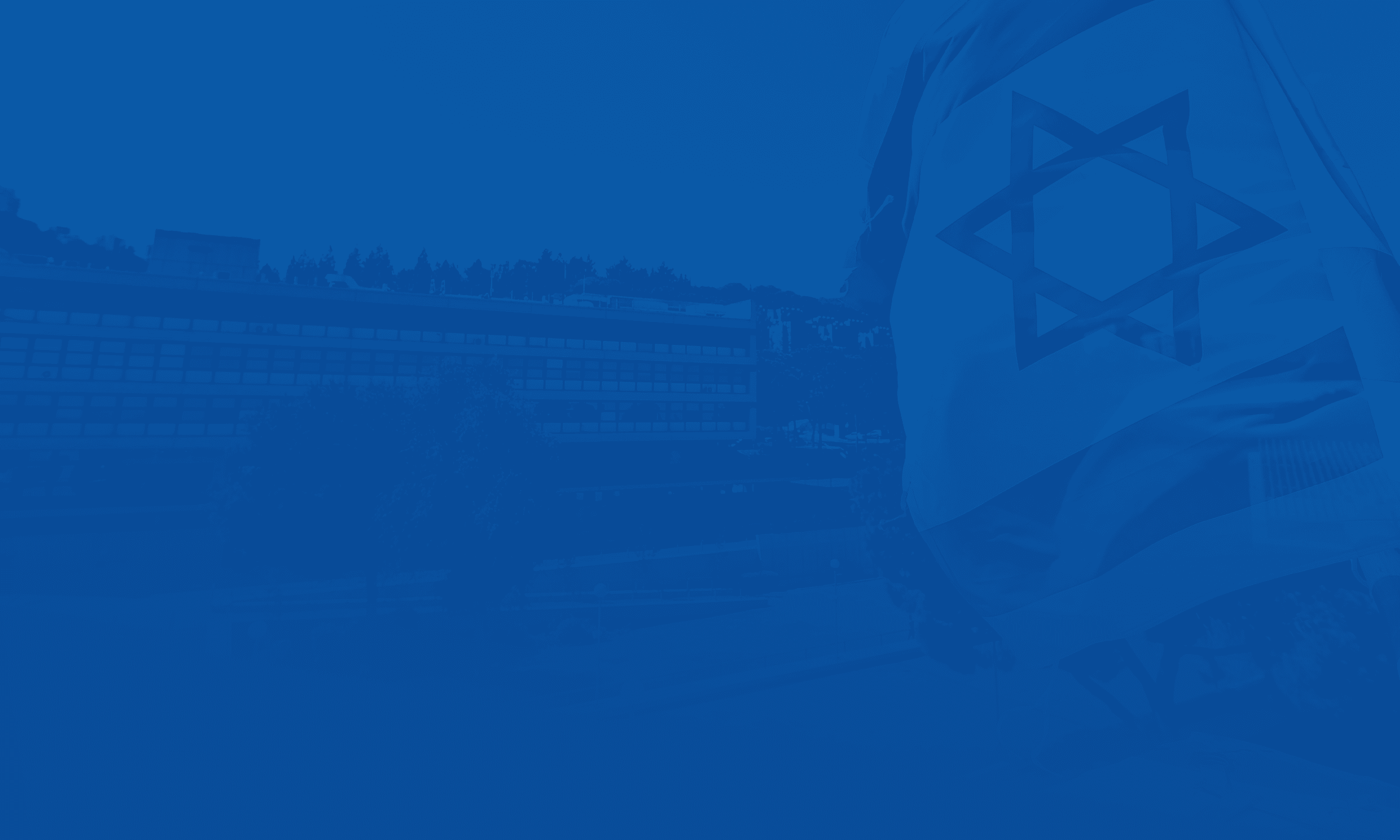 Blue image with a faint Israeli flag in the top right corner | American Technion Society | Jacob Nagel