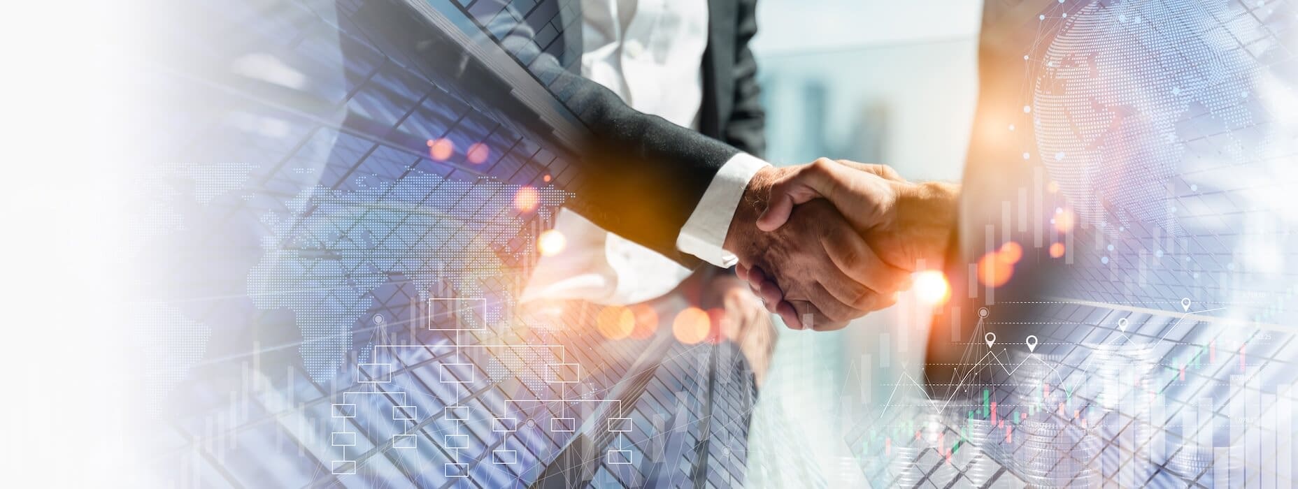 Two people shaking hands in a business acquisition deal | Support the American Technion Society | Donate to the Technion Israel