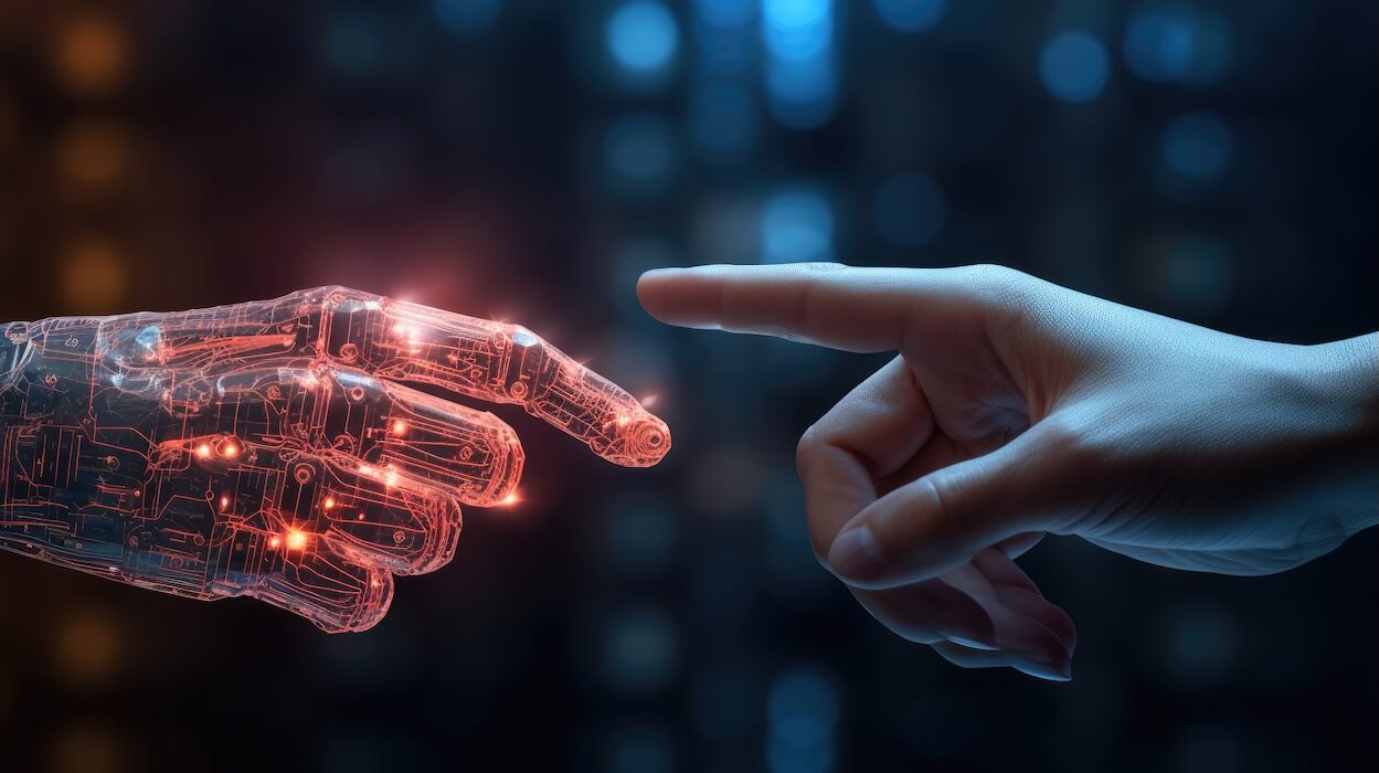 robotic ai hand reaching out to human HR hand | How to Support Israel | Technion University