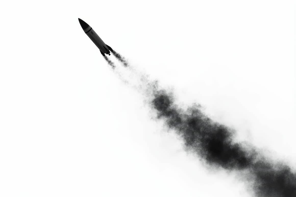 breakthrough missile technology in black and white flying through the sky | Donate to Support Israel | Technion University