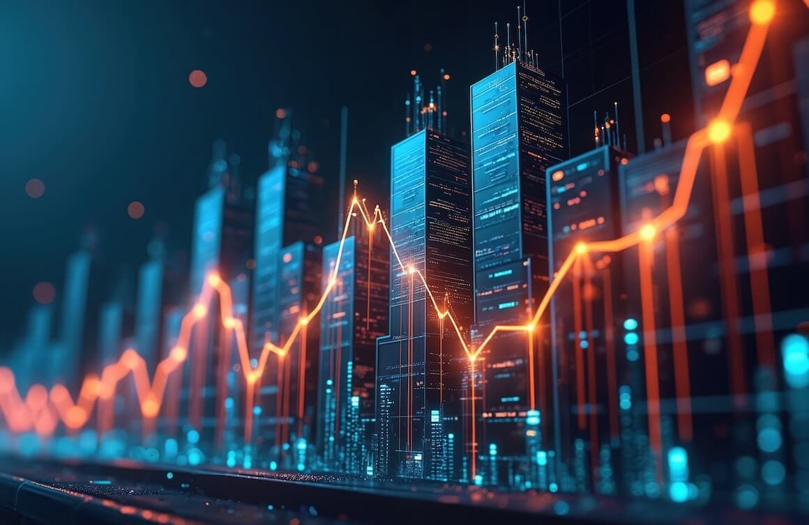 digital startup growth business chart in blue and orange for decart | How to Support the Technion University | Donate to Israel | American Technion Society