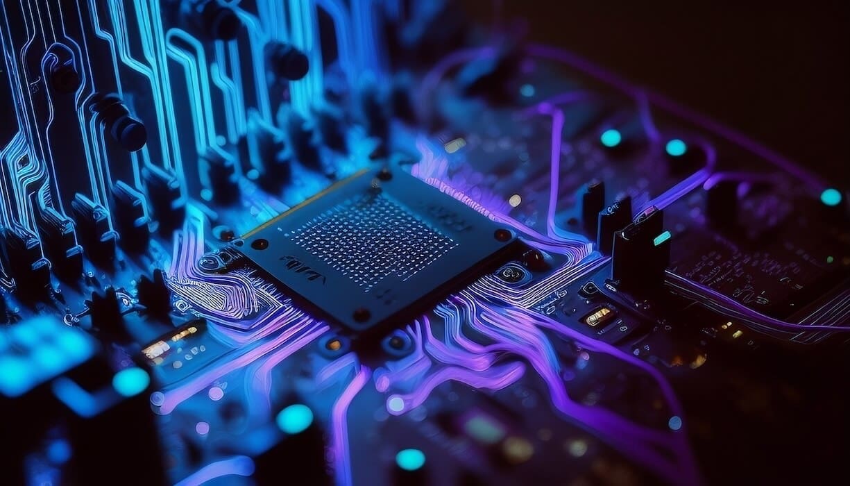 computer chip with blue and purple light shlomit weiss | Donate to Support the Technion University | American Technion Society