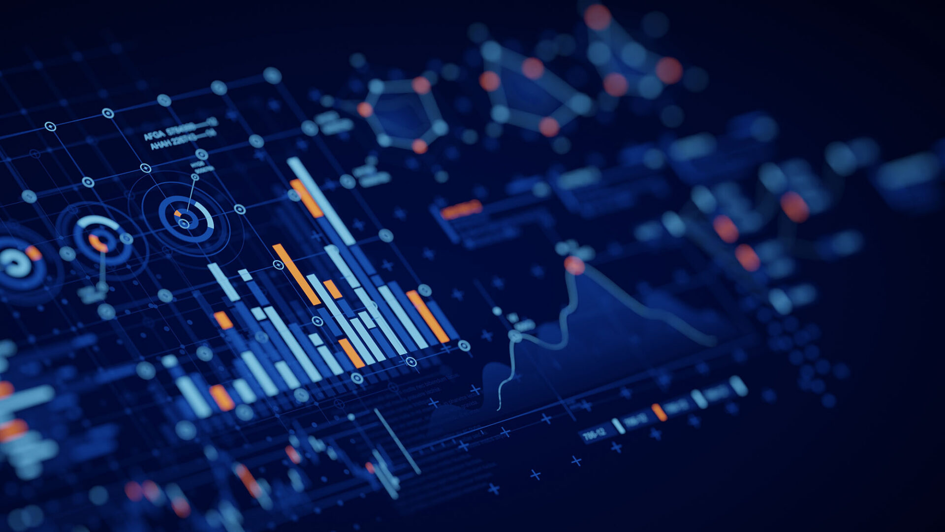 abstract financial data graphs and charts